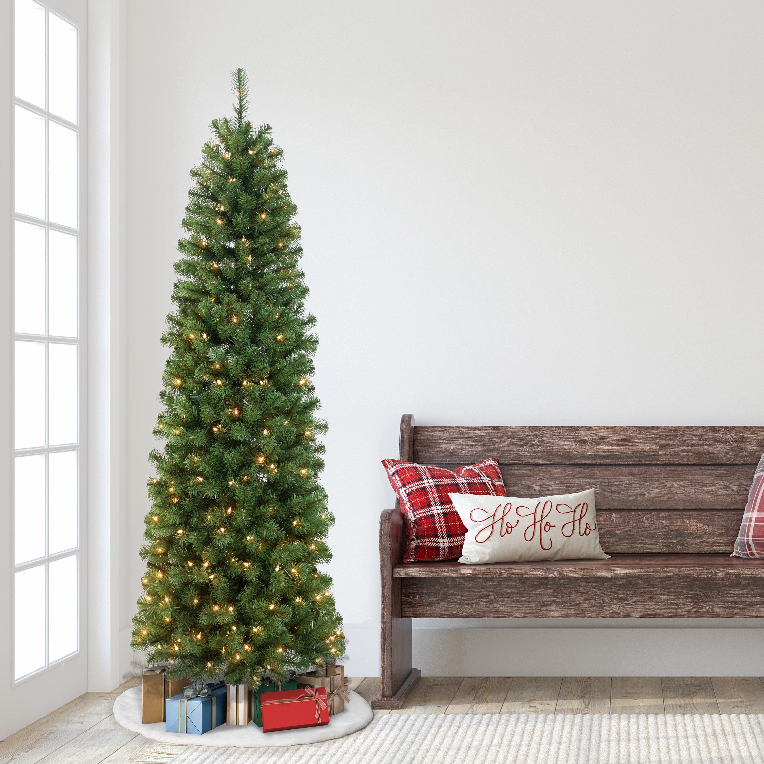 6.5ft Pre-Lit Northern Fir Christmas Pencil Tree